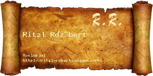 Ritzl Róbert névjegykártya