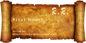 Ritzl Róbert névjegykártya
